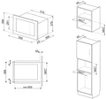 Встраиваемая микроволновая печь Smeg FMI025B3 8017709351472