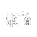 Смеситель Omoikiri Nakagawa-GR-P leningrad grey 4974318 4974318