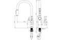 Смеситель кухонный с дозатором Oulin OL - 8018 Satin 4678590023486