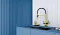 Смеситель из металла Paulmark GRAVITY, смеситель, золото, черный шланг gr213888-g