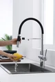 Смеситель из металла Paulmark GRAVITY, смеситель, хром, черный шланг gr213888-cr