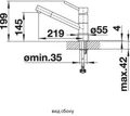 Смеситель Blanco Kano 526175 Silgranit черный 526175
