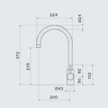 Смеситель для кухонной мойки Falmec ISEO ROUND BK misr.00#blf