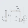 Смеситель Falmec PURE STEEL CORNER mpsc.00#ssf