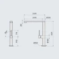 Смеситель Falmec PURE STEEL FLAT mpsf.00#ssf