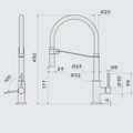 Смеситель Falmec TREVI PRO черный матовый mtrp.00#mbf