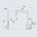 Смеситель Falmec EASY SQUARE черный матовый meas.00#mbf