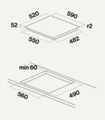 Варочная панель Falmec PIANO INDUZIONE (58 х 51) p01f5851.00#zzzn400f