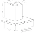 Вытяжка Pando P-861/90 IX V.1050 ECO SEC PLUS 009332