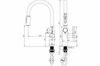 Смеситель кухонный с дозатором Oulin OL - 8018 Satin 4678590023486