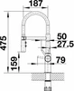 Смеситель Blanco CATRIS-S Flexo 525791 хром 525791