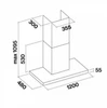 Вытяжка пристенная Falmec Lumina NRS Glass Black 120 CLMN20.00P2#NROI490F clmn20.00p2#nroi490f