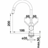 Смеситель Blanco MIDA-S 526146 Silgranit черный 526146