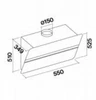 Вытяжка пристенная Falmec Flipper 55 P.E. Cono Vetro Bianco CFPN55.E0P2#ZZZF491F cfpn55.e0p2#zzzf491f